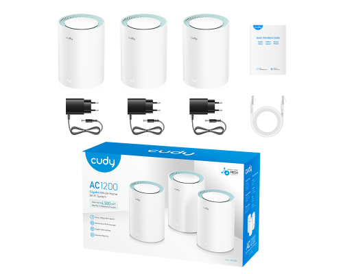 Cudy M1300 (1-Pack) AC1200 Wi-Fi Gigabit Mesh Solution