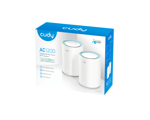 Cudy M1300 (1-Pack) AC1200 Wi-Fi Gigabit Mesh Solution