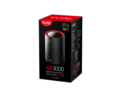 Cudy M3000 (1-Pack) AX3000 Wi-Fi 6 Mesh  2.5G Solution