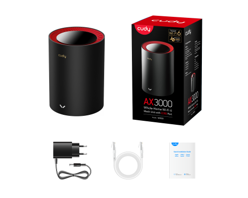 Cudy M3000 (1-Pack) AX3000 Wi-Fi 6 Mesh  2.5G Solution