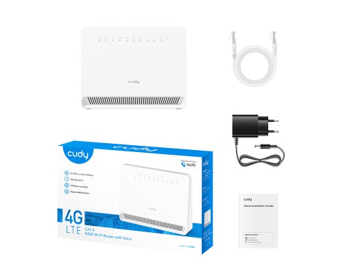 Cudy LT400V N300 Wi-Fi 4G LTE-Cat4 VoLTE Router