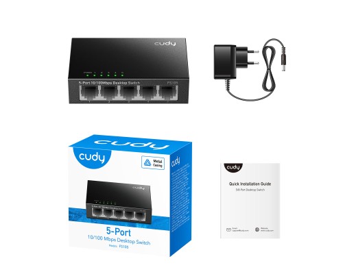 Cudy FS105 5-Port 10/100 Mbps Metal Switch