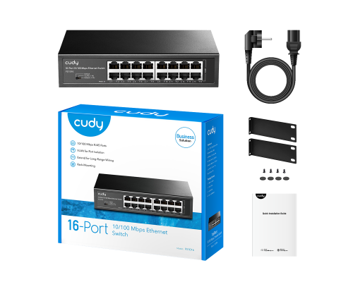 Cudy FS1016  16-Port 10/100 Mbps Metal Switch