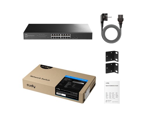 Cudy GS1016ES2 16-Port Gigabit Light Managed Switch with 2 SFP