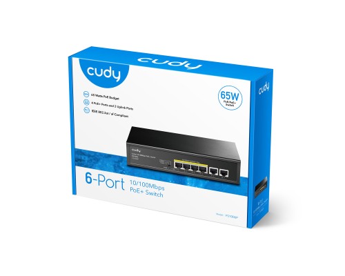 Cudy FS1006P 6-Port 10/100M PoE+ Switch 65W