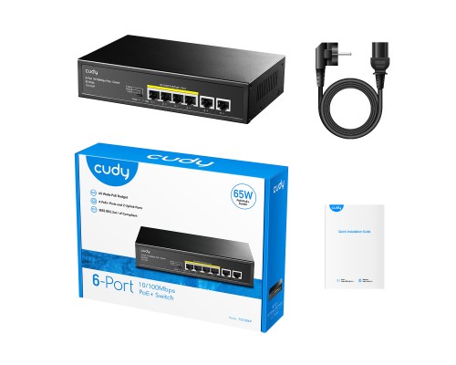 Cudy FS1006P 6-Port 10/100M PoE+ Switch 65W