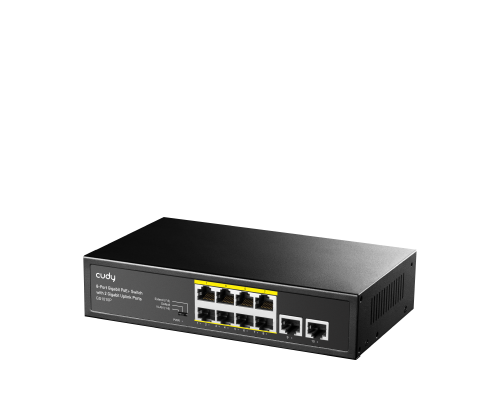 Cudy GS1010P 8-Port Gigabit PoE+ Switch with 2 Gigabit Uplink Ports 120W