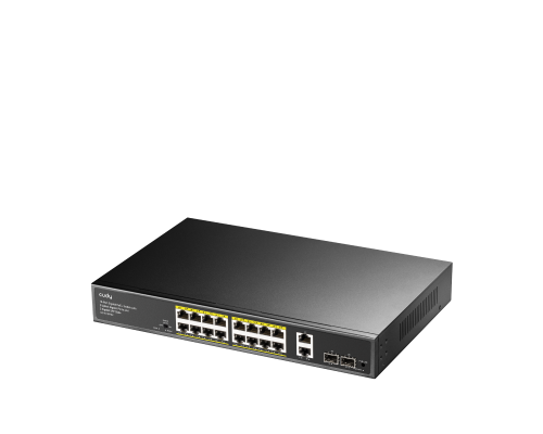 Cudy GS1018PS2 16-Port Gigabit PoE+ Switch with 2 Uplink Gigabit Ports and 2 Gigabit SFP Slots 200W