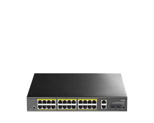 Cudy GS1026PS2 24-Port Gigabit PoE+ Switch with 2 Uplink Gigabit Ports and 2 Gigabit SFP Slots 300W