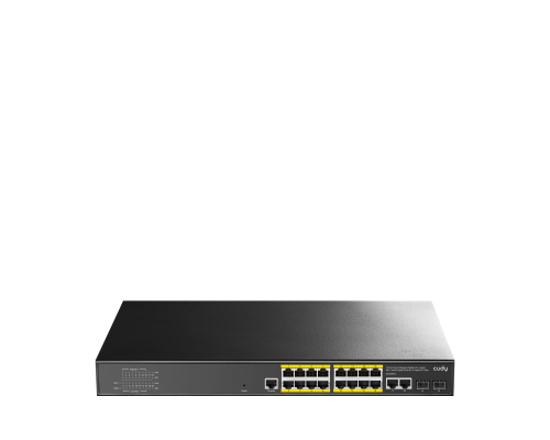 Cudy GS2018PS2-200W 16-Port Layer 2 Managed Gigabit PoE+ Switch with 2 Uplink Gigabit Ports and 2 Gigabit SFP Slots, 200W