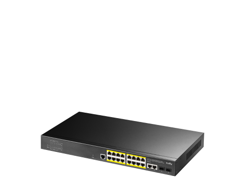 Cudy GS2018PS2-200W 16-Port Layer 2 Managed Gigabit PoE+ Switch with 2 Uplink Gigabit Ports and 2 Gigabit SFP Slots, 200W