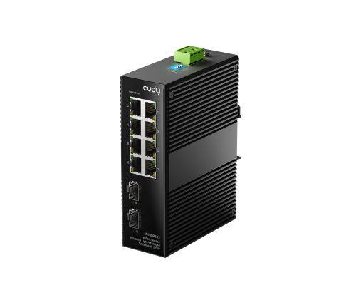 Cudy IG1008ES2 8-Port Gigabit Industrial Light Managed Switch with 2 SFP