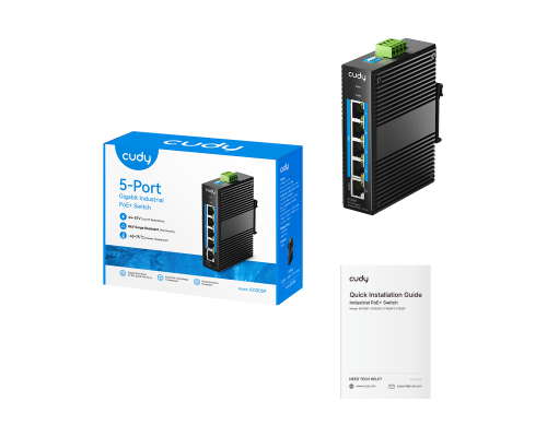 Cudy IG1005P 5-Port Gigabit Industrial PoE+ Switch
