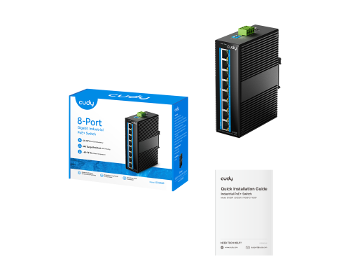 Cudy IG1008P 8-Port Gigabit Industrial PoE+ Switch