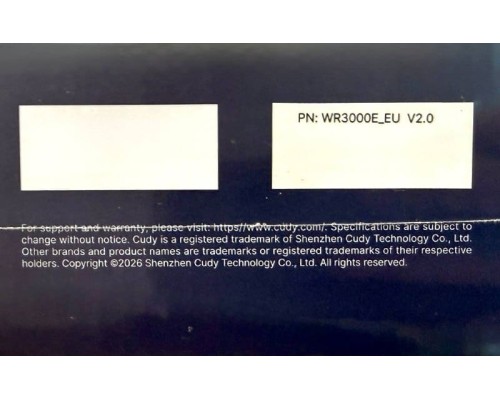 Cudy WR3000E AX3000 Gigabit Wi-Fi 6 Mesh VPN Router v2