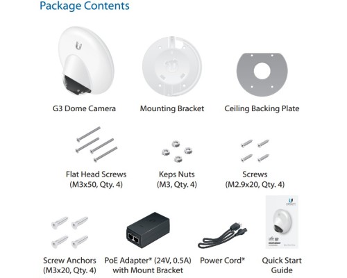 Ubiquiti UniFi Video Camera G3 Dome 